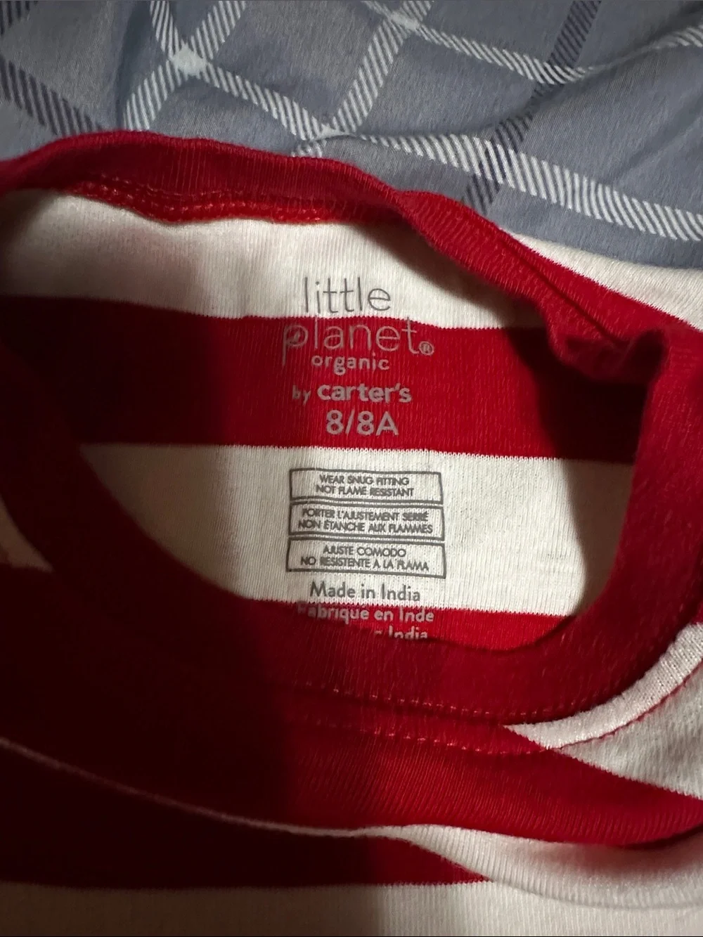 Toddler/Child Red & White Striped Long Sleeve Pajama Set